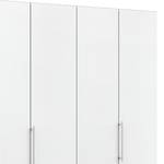 Armoire à portes pliantes Loft VI Havanna / Blanc - Hauteur : 216 cm