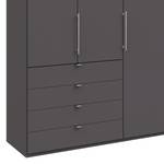 Falttürenschrank Loft IV Havanna - 250 x 236 cm - Schublade außen