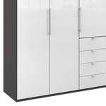 Falttürenschrank Loft VI Havanna / Glas Weiß - Höhe: 236 cm