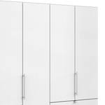 Armoire à portes pliantes Loft IV Havanna / Blanc - 250 x 236 cm - Tiroir sur le bord