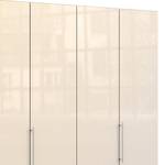 Vouwdeurkast Loft VI Havanna / Magnoliakleurig glas - Hoogte: 216 cm