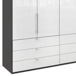 Vouwdeurkast Loft II Havanna / Wit glas - 250 x 216 cm