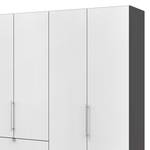 Armoire à portes pliantes Loft III Havanna / Blanc - Hauteur : 236 cm - Sans portes miroir