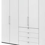 Armoire à portes pliantes Loft III Havanna / Blanc - Hauteur : 236 cm - Sans portes miroir