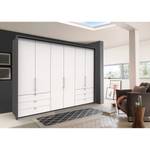 Falttürenschrank Loft IV Havanna / Weiß - 300 x 216 cm - Schublade außen