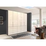 Vouwdeurkast Loft II Havanna / Magnoliakleurig glas - 250 x 236 cm