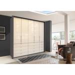 Vouwdeurkast Loft II Havanna / Magnoliakleurig glas - 250 x 236 cm