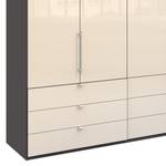 Vouwdeurkast Loft II Havanna / Magnoliakleurig glas - 250 x 216 cm