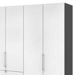 Armoire à portes pliantes Loft III Havanna / Blanc - Hauteur : 216 cm - Sans portes miroir