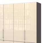 Vouwdeurkast Loft II Havanna / Magnoliakleurig glas - 300 x 236 cm