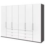 Falttürenschrank Loft IV Havanna / Weiß - 300 x 216 cm - Schublade mittig