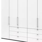 Falttürenschrank Loft IV Havanna / Weiß - 300 x 216 cm - Schublade mittig