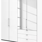 Vouwdeurkast Loft III Havanna / Wit - Hoogte: 216 cm - 2 spiegeldeuren