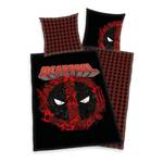 Parure de lit Marvels Deadpool Coton - Noir / Rouge