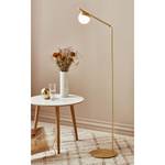 Lampadaire Contina Verre opalin / Acier - 1 ampoule - Laiton