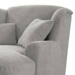 XXL-fauteuil Liwan geweven stof - Geweven stof Palila: Granietkleurig