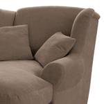 XXL-fauteuil Cebu geweven stof - Geweven stof Palila: Nougatkleurig