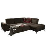 Ecksofa Tamaris II Webstoff - Webstoff Palila: Espresso - Ecke davorstehend rechts - Mit Schlaffunktion