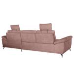 Ecksofa Odenas Webstoff - Webstoff Palila: Mauve - Longchair davorstehend rechts - Mit Schlaffunktion