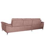 Ecksofa Odenas Webstoff - Webstoff Palila: Mauve - Longchair davorstehend links - Ohne Schlaffunktion