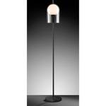 Lampadaire Grays Noir - Gris - Verre - Métal - 26 x 157 x 26 cm