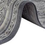 Laagpolig vloerkleed Classic Orient textielmix - Donkergrijs/zilver
