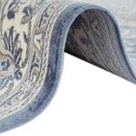 Laagpolig vloerkleed Orient Keshan textielmix - Blauw/zilverkleurig