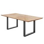 Eettafel Lancon massief eikenhout/ijzer - eikenhout/zwart