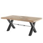 Eettafel Glenic massief mangohout/ijzer - mangohout/zwart