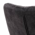 Sedia con braccioli Mettray Tessuto liscio / Faggio massello - Color antracite