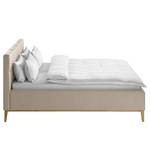 Letto imbottito Kaarina Tessuto strutturato Ronya: grigio - 140 x 200cm - Senza portaoggetti interno