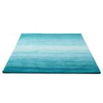 Tapis Wool Star Laine vierge / Polyester - Turquoise - 70 x 140 cm