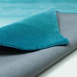 Tapis Wool Star Laine vierge / Polyester - Turquoise - 70 x 140 cm