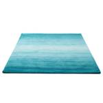 Wollen vloerkleed Wool Star scheerwol/polyester - Turquoise - 60 x 90 cm