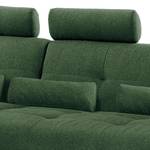 Ecksofa Valleres Webstoff - Webstoff Nila: Grün - Longchair davorstehend links - Ohne Hocker