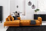 Ecksofa GAILLON mit Longchair Microfaser Cori: Safran - Longchair davorstehend links