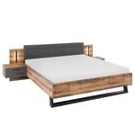 Struttura letto con comodini Gondeville Marrone - Materiale a base lignea - 289 x 96 x 215 cm