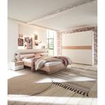 Struttura letto con comodini Bouville Bianco - Materiale a base lignea - 185 x 82 x 215 cm