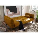 Schlafsofa Gorron Webstoff / Microfaser - Microfaser Salvo: Ocker