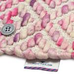Wollteppich Smooth Comfort Diamond Schurwolle / Baumwolle - Pink - 160 x 230 cm