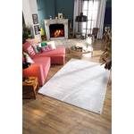 Tapis Powder Fibres synthétiques - Argenté - 65 x 135 cm