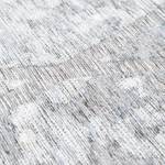 Laagpolig vloerkleed Fine Lines textielmix - Zilver - 50 x 80 cm