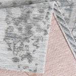 Laagpolig vloerkleed Fine Lines textielmix - Zilver - 50 x 80 cm