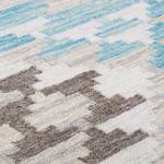 Tapis Vintage Check Laine / Coton - Turquoise / Multicolore