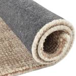 Wollen vloerkleed Groove I textielmix - Bruin - 65 x 135 cm