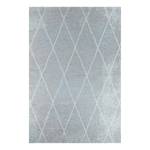 Kurzflorteppich Fine Lines Mischgewebe - Hellblau - 140 x 200 cm