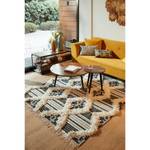 Tapis Vintage Cozy Laine / Coton - Noir / Blanc - 160 x 230 cm