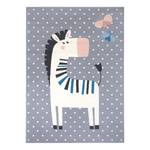 Tapis enfant Zebra Funny Polypropylène - Gris - 120 x 170 cm