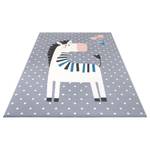 Kindervloerkleed Zebra Funny polypropeen - Grijs - 120 x 170 cm