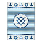 Kindervloerkleed Sail Away polypropeen - blauw - 80 x 150 cm